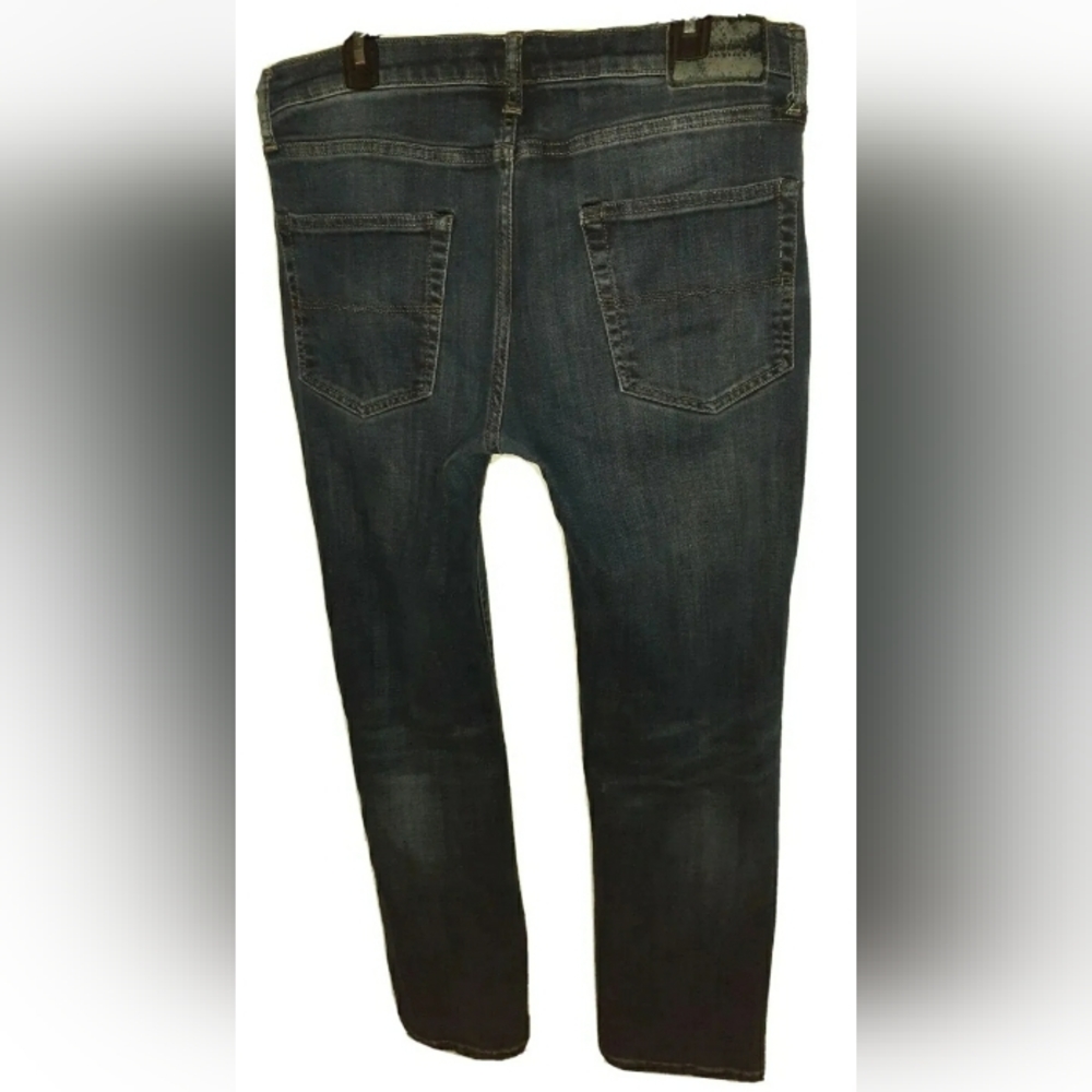 Mens W33 L32 Lucky Brand 223 STRETCH STRAIGHT Dark Wash Denim Blue Jeans